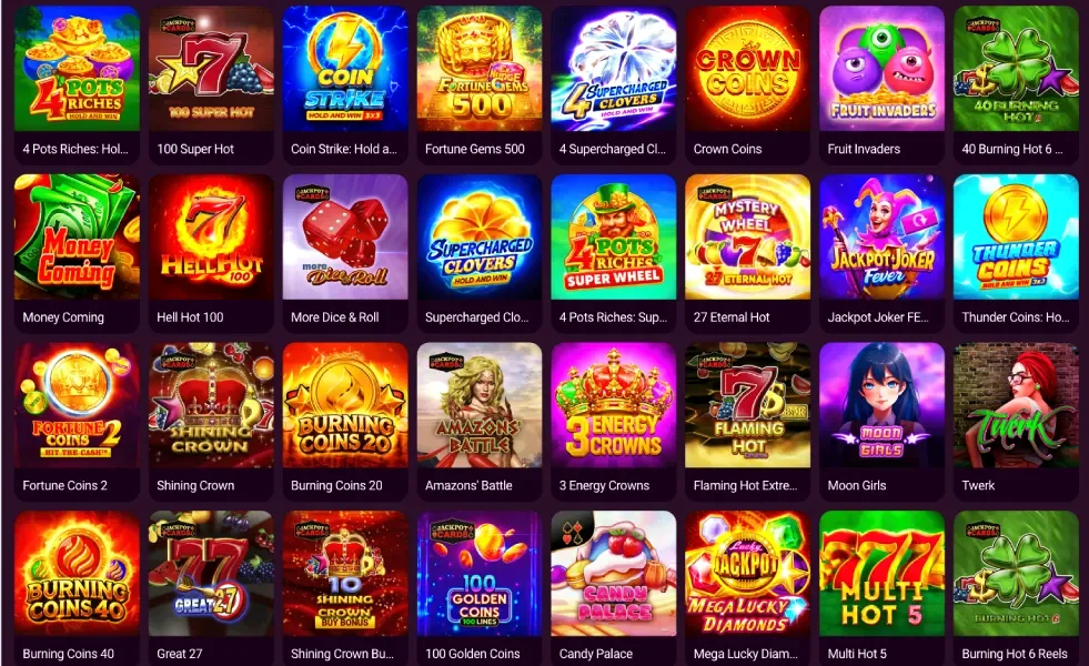 Bonus paketleriyle ilişkilendirilebilen jackpot temalı slot oyunlarının yer aldığı bir ekran görüntüsü